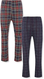 FM London Pijama para hombre paquete de 2 – Pantalones de pijama ligeros para hombre, ropa de dormir y ropa de dormir