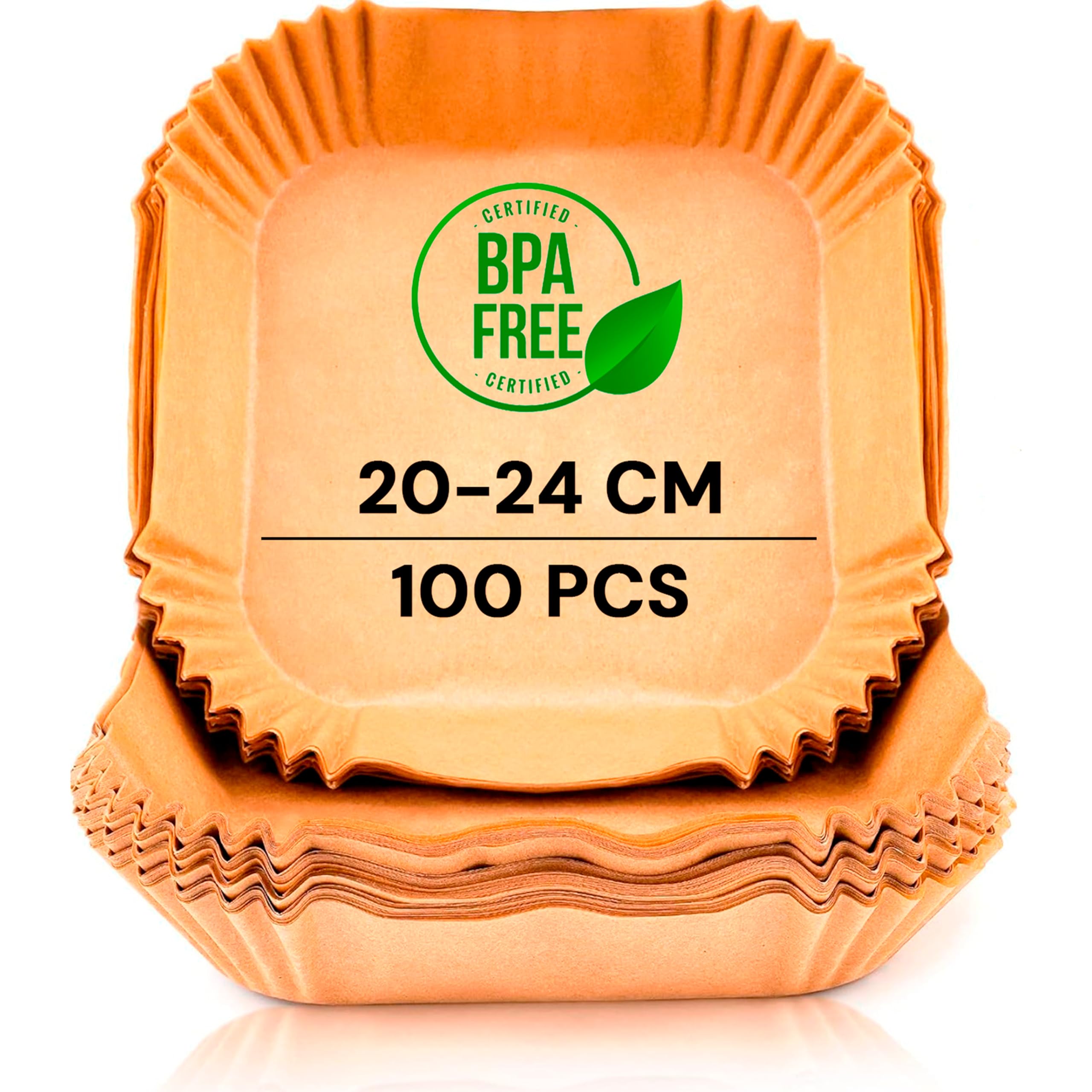 edihome, Air Fryer Paper, Air Fryer, Pack of 100, 20-24 cm, BPA Free, Disposable