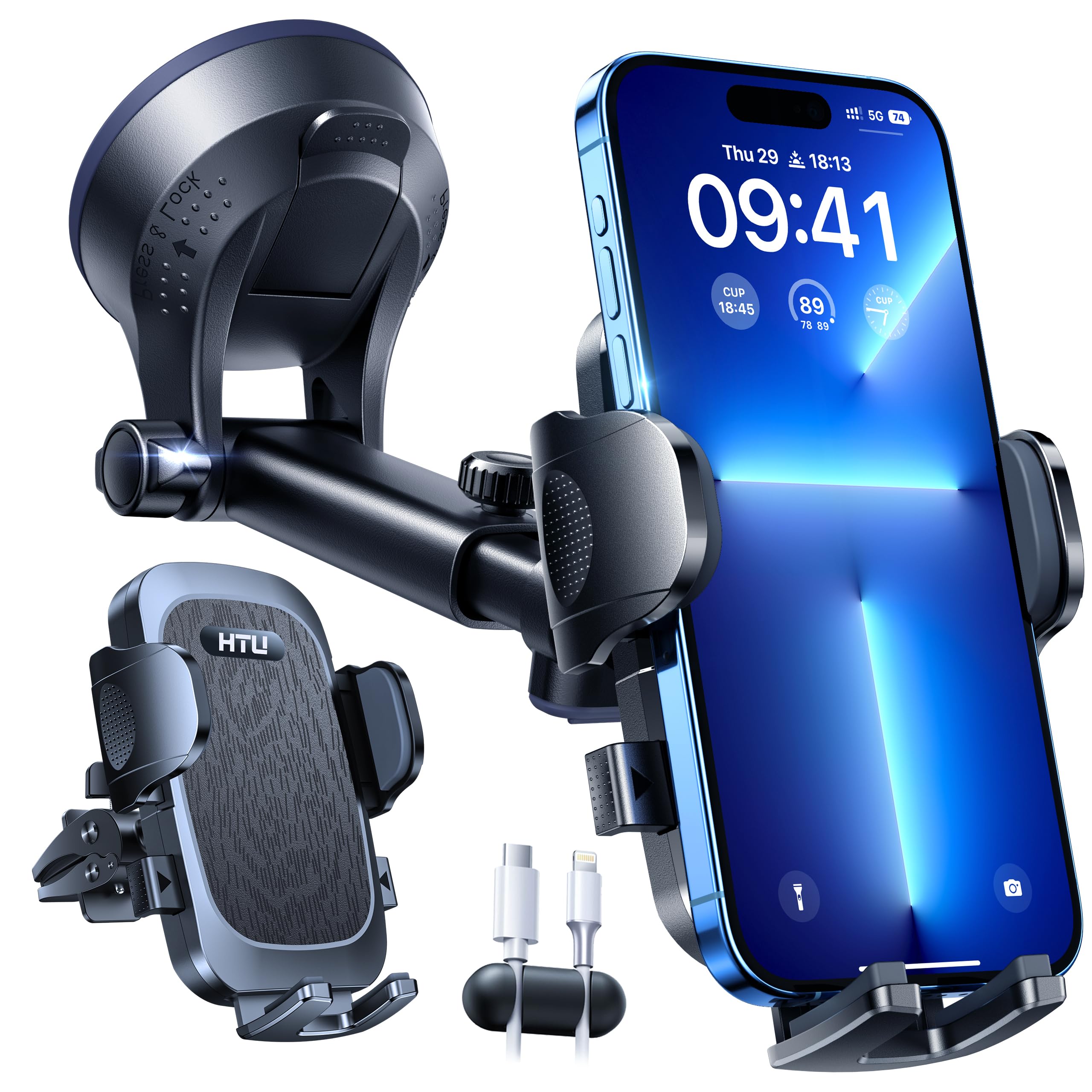 2026 BEST Car Phone Holder [110+LBS Strongest Suction & True Military-Grade]Rota