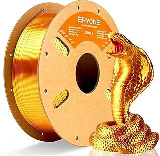 ERYONE Silk PLA Filament 1.75mm,3D Printer Filament PLA,Shiny Glossy PLA Filament,+/-0.03mm,1kg(2.2lbs)/Spool,Silk Liquid Gold