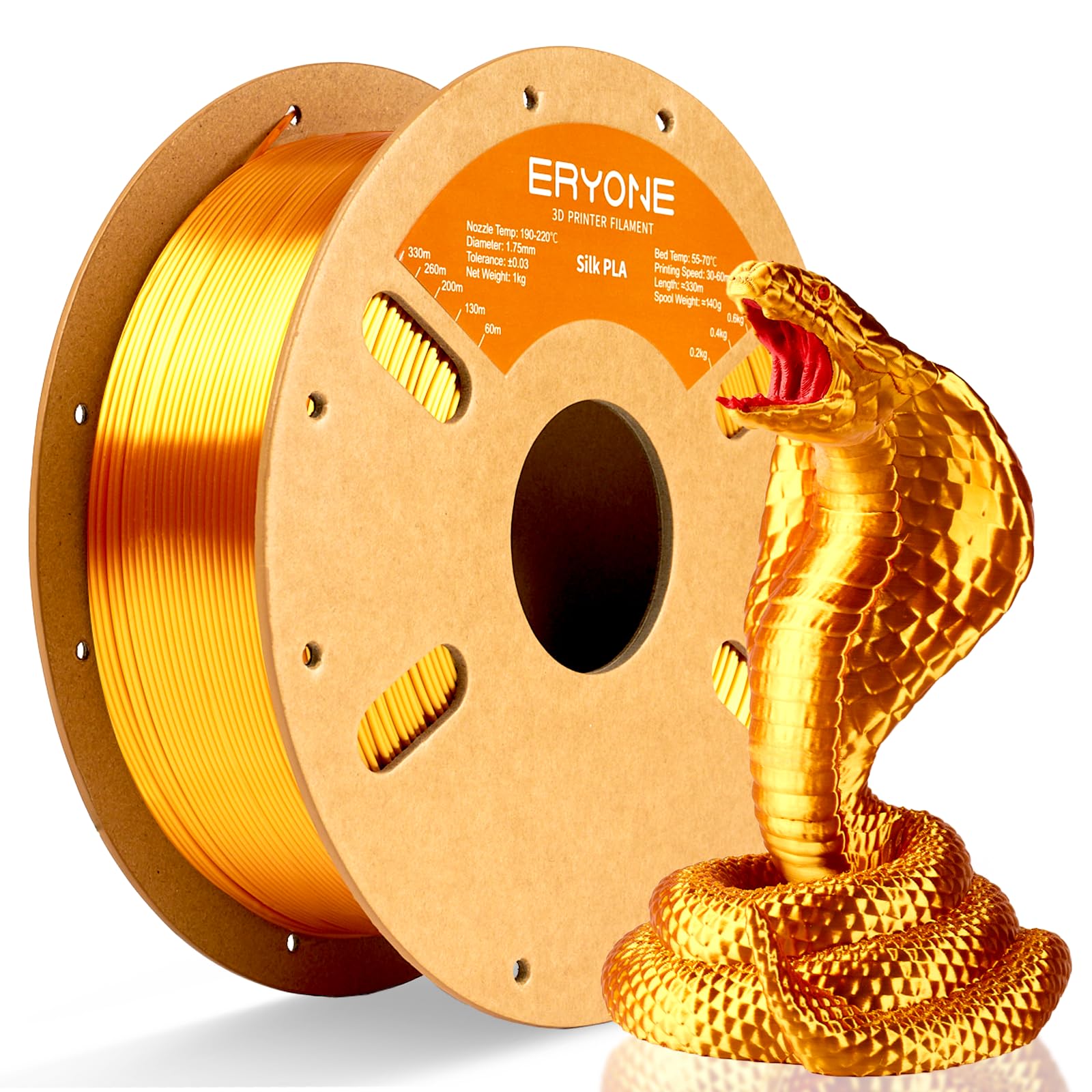 ERYONE Silk PLA Filament 1.75mm,3D Printer Filament PLA,Shiny Glossy PLA Filamen