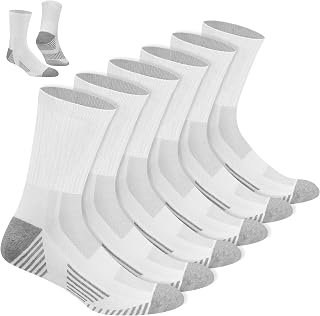 NAVYSPORT 6P Chaussettes de Sport en Coton Homme et Femme | Socquettes Chaussettes Basses Mi-Hautes Hautes | Technologie DRI-WIK d’Évacuation de l’Humidité | Talon, Pointe Renforcés | Lot de 6 Paires
