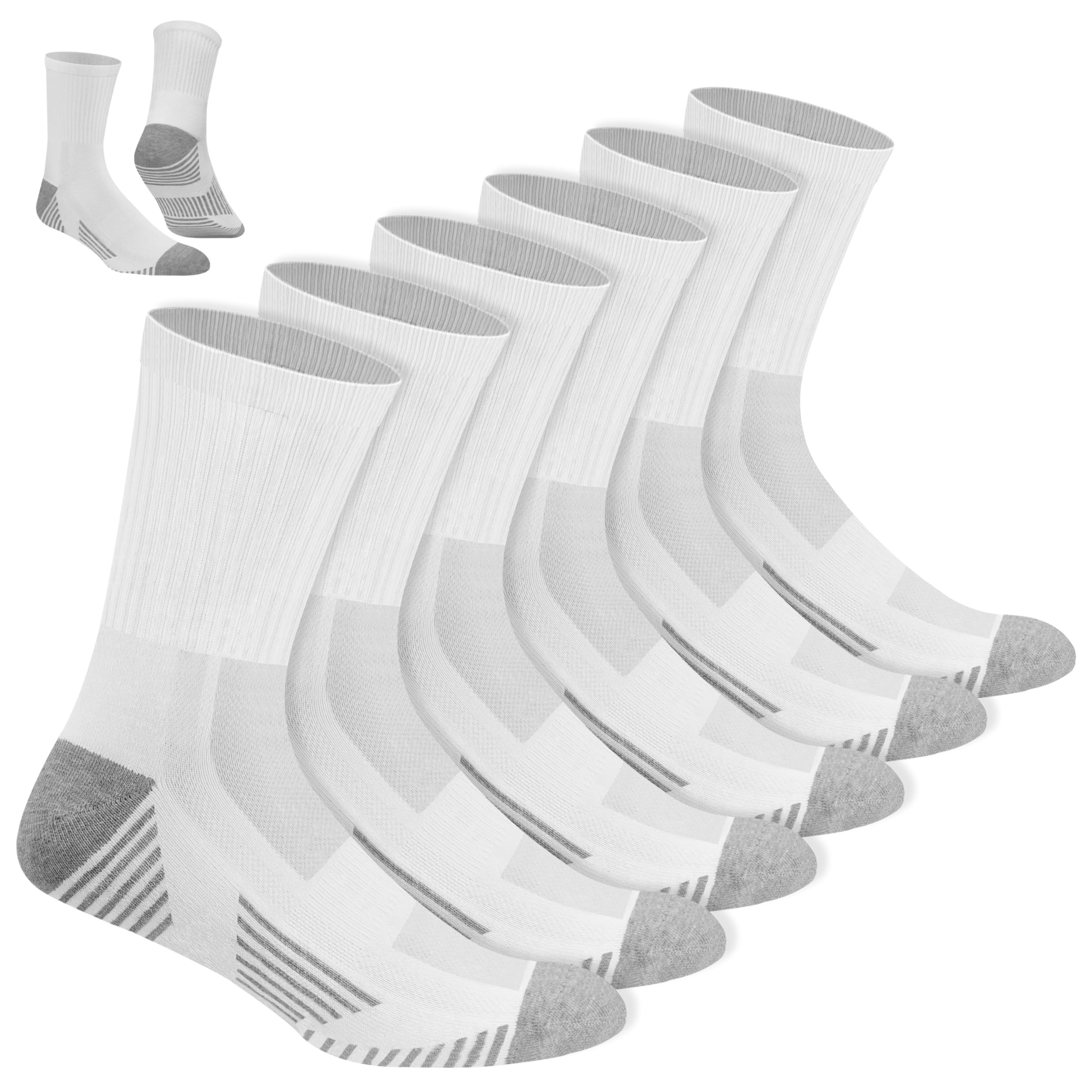 NAVYSPORT 6P Chaussettes de Sport en Coton Homme et Femme | Socquettes Chaussett