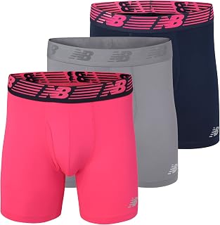 New Balance Men's Premium 6 Inch With Fly 3 Pack Boxer Shorts (pack of 1)