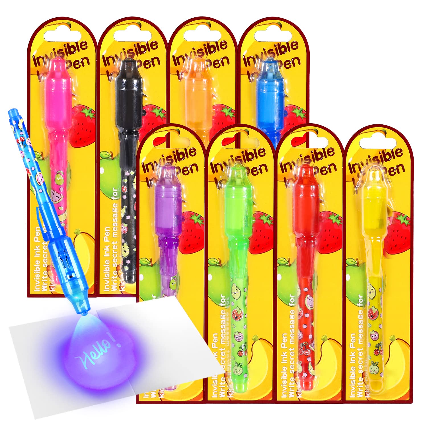 Invisible Ink Pen for Kids, Birthday Party Favors for Girls Boys, Spy Pens with 