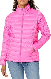Amazon Essentials Women's Lightweight Packable Rain Resistant Long Sleeve Padded Jacket (Available in Plus Size)