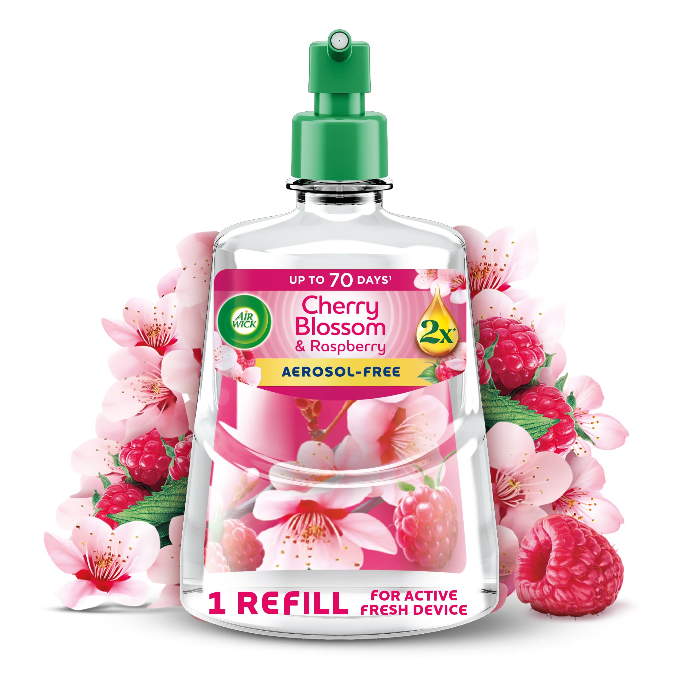 Air Wick Cherry Blossom & Raspberry Aerosol-Free Automatic Spray Refill 228ml. L