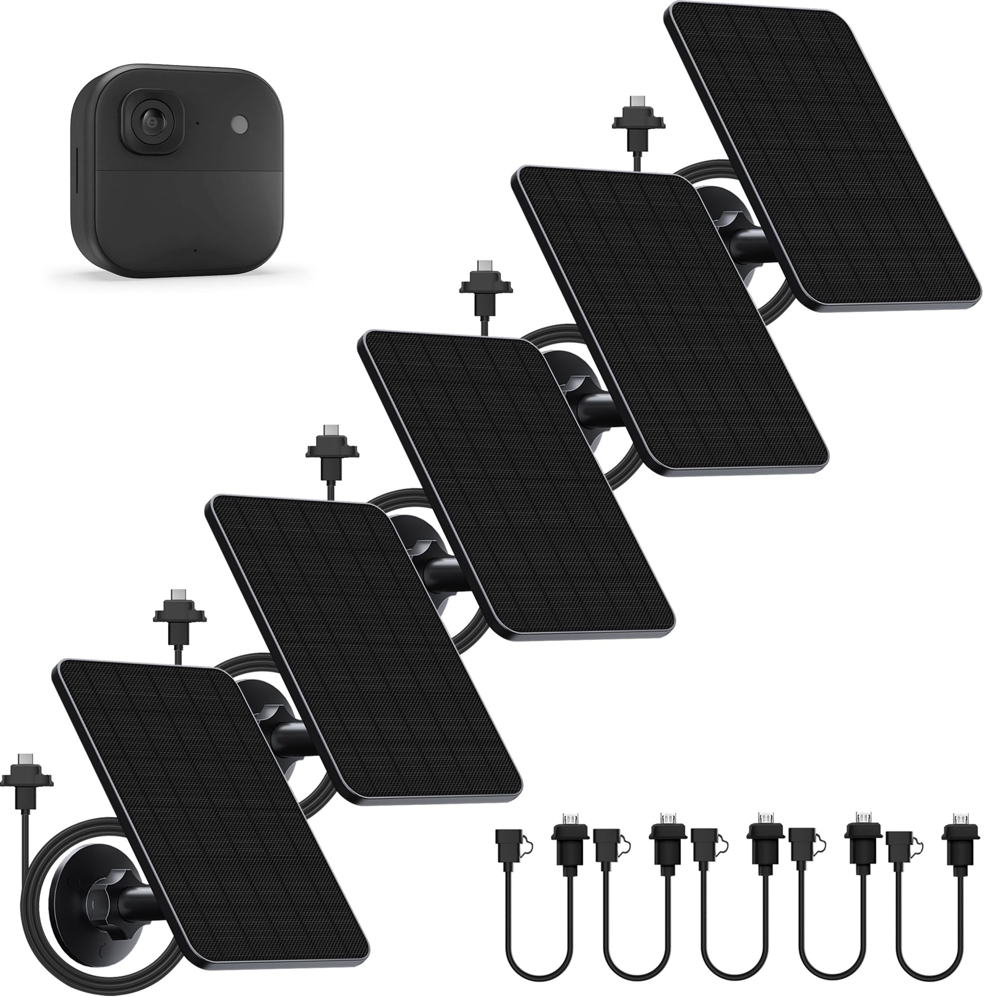 Rhorawill 5 Pack Solar Panel for Blink Outdoor 2K+/4(4th Gen)/(3rd Gen) XT3 | fo
