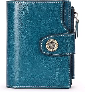 FALAN MULE Wallet Women RFID Blocking Small Leather Bifold Card Holder for Women
