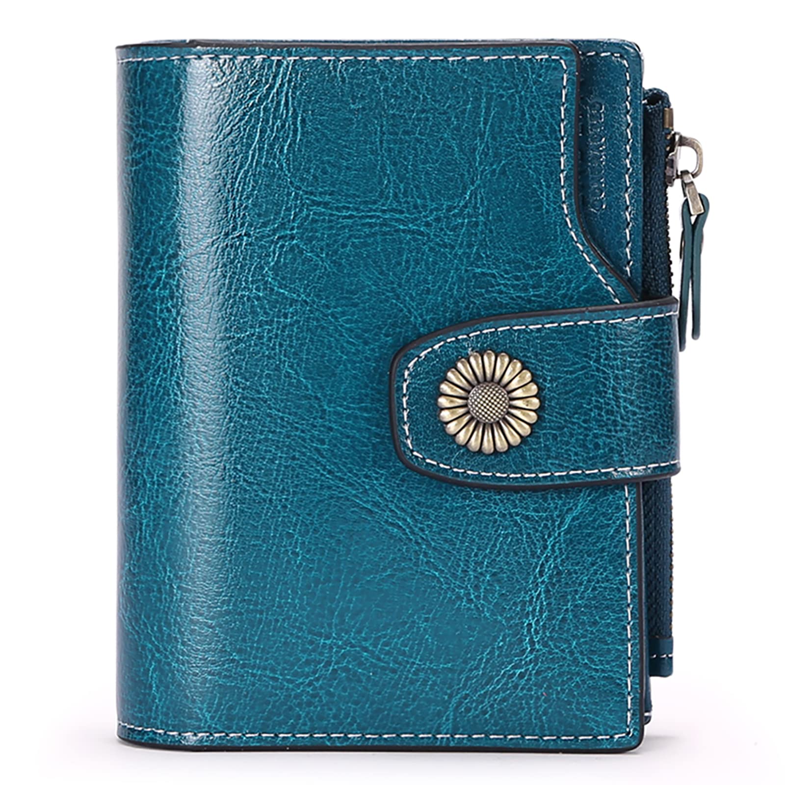 FALAN MULE Wallet Women RFID Blocking Small Leather Bifold Card Holder for Women