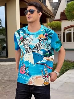 Herren Graphic T-Shirt Kurzarm Casual Tee mit einzigartigem Druckdesign - Trendiges Sommershirt für Männer