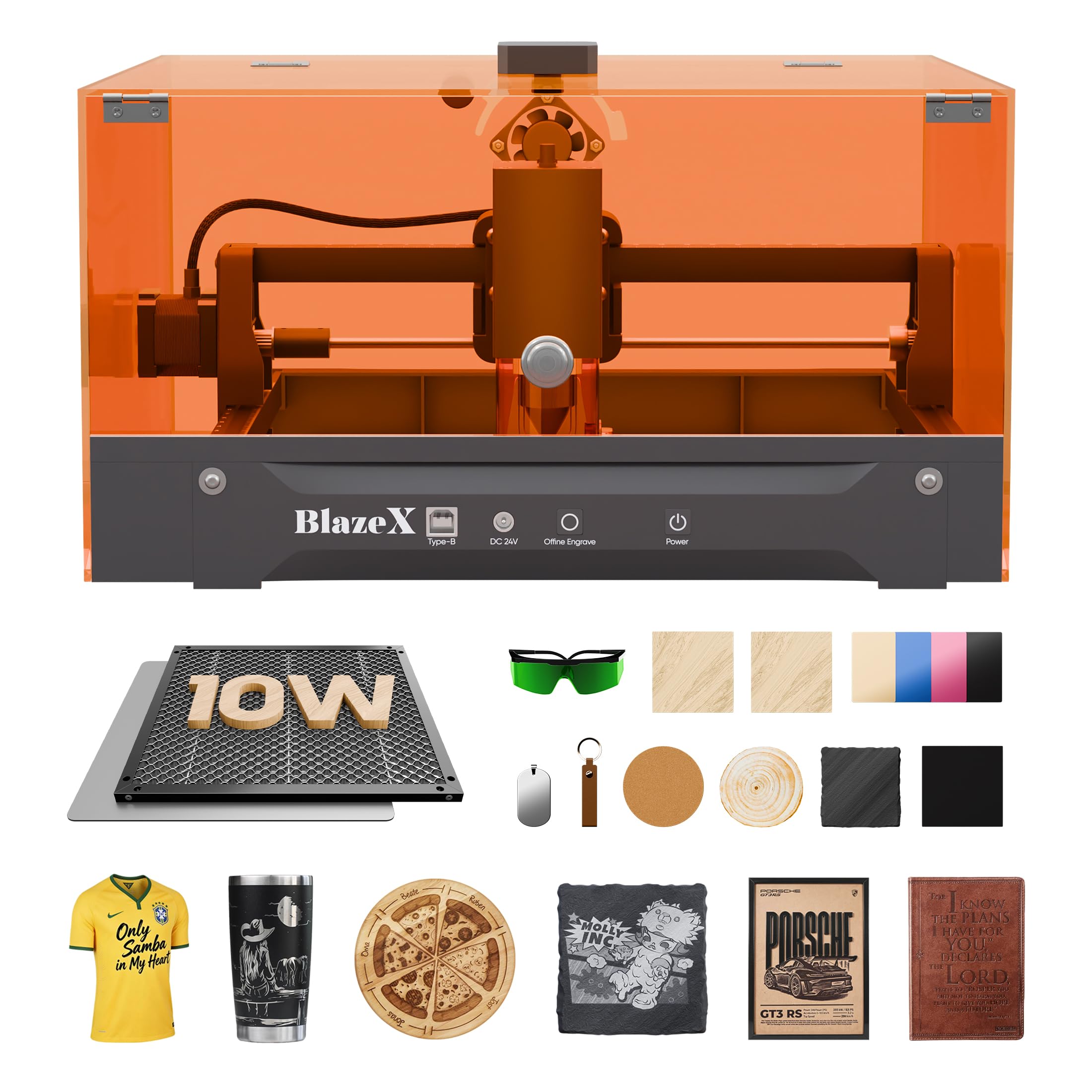 BlazeX M3 10W Laser Engraver Machine with Smart Camera, 0.01mm Ultra-Precision L