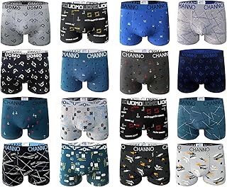 UOMO Collection 6 Pack Cotton Basic Solid Boxer Briefs Comfy Soft