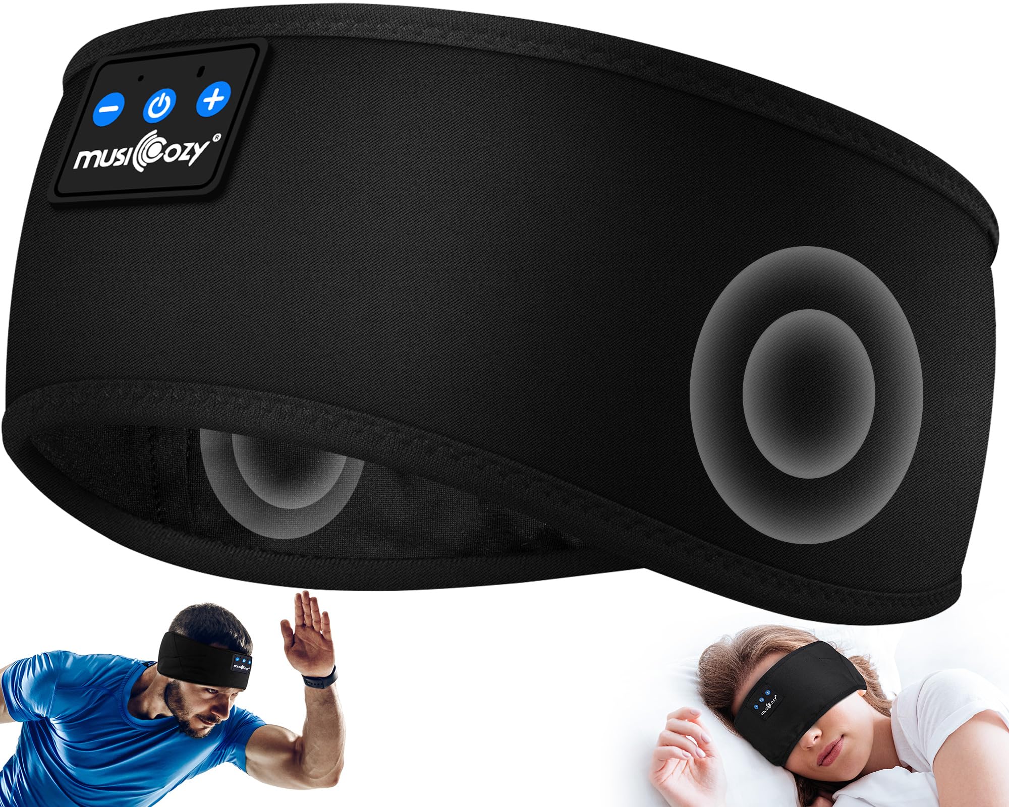 MUSICOZY Sleep Headphones Bluetooth Headband Headphones for Side Sleepers | Slee