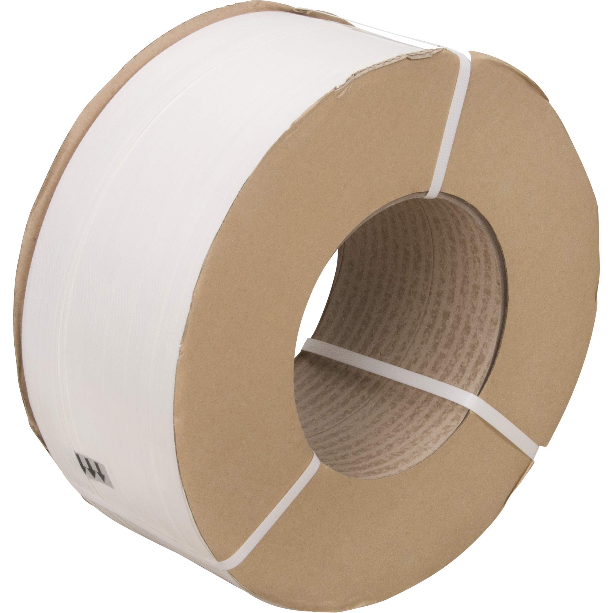 KLETON - Strapping, Polypropylene, 1/2" W x 9900' L, White, Machine Grade Roll
