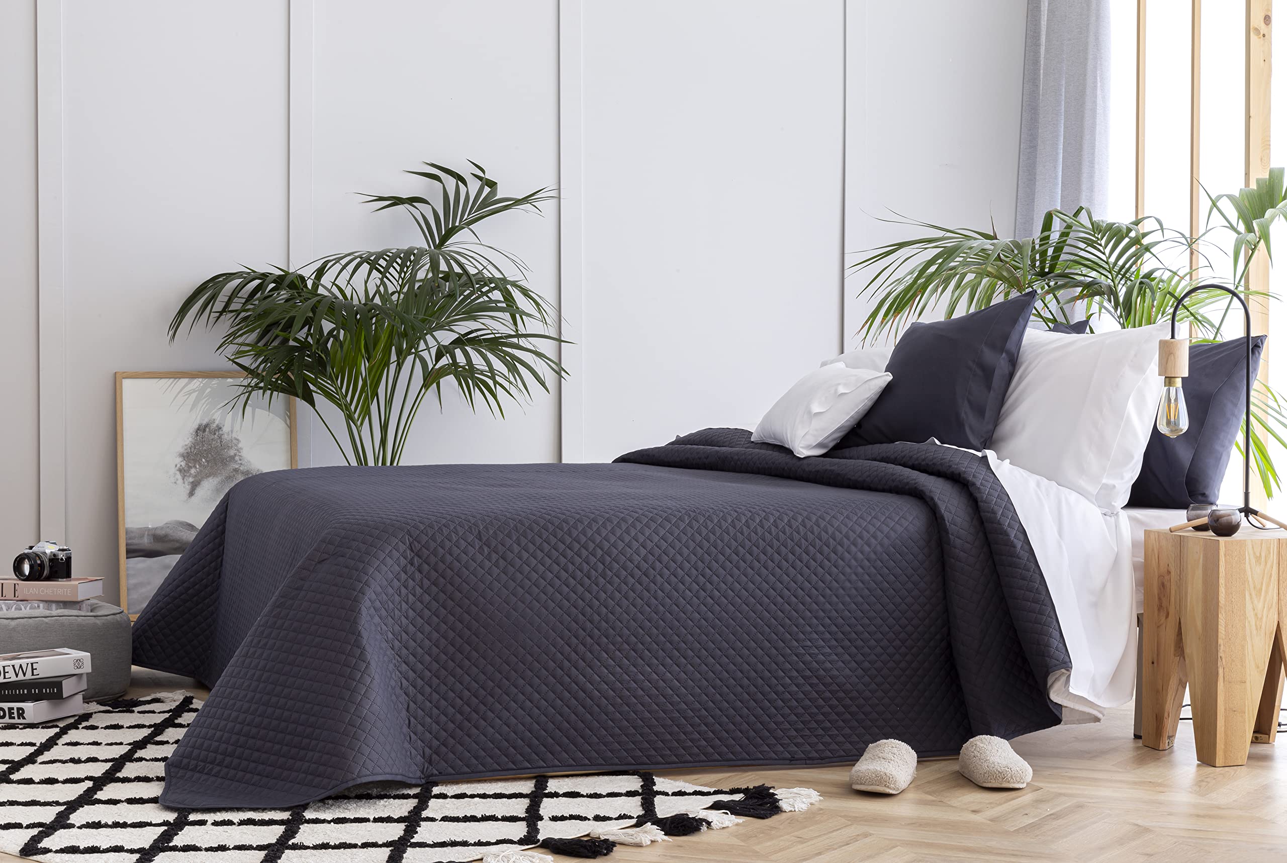 Todocama Fine Boutique Bedspread with Rhombus Design, for Spring, Summer, Autumn