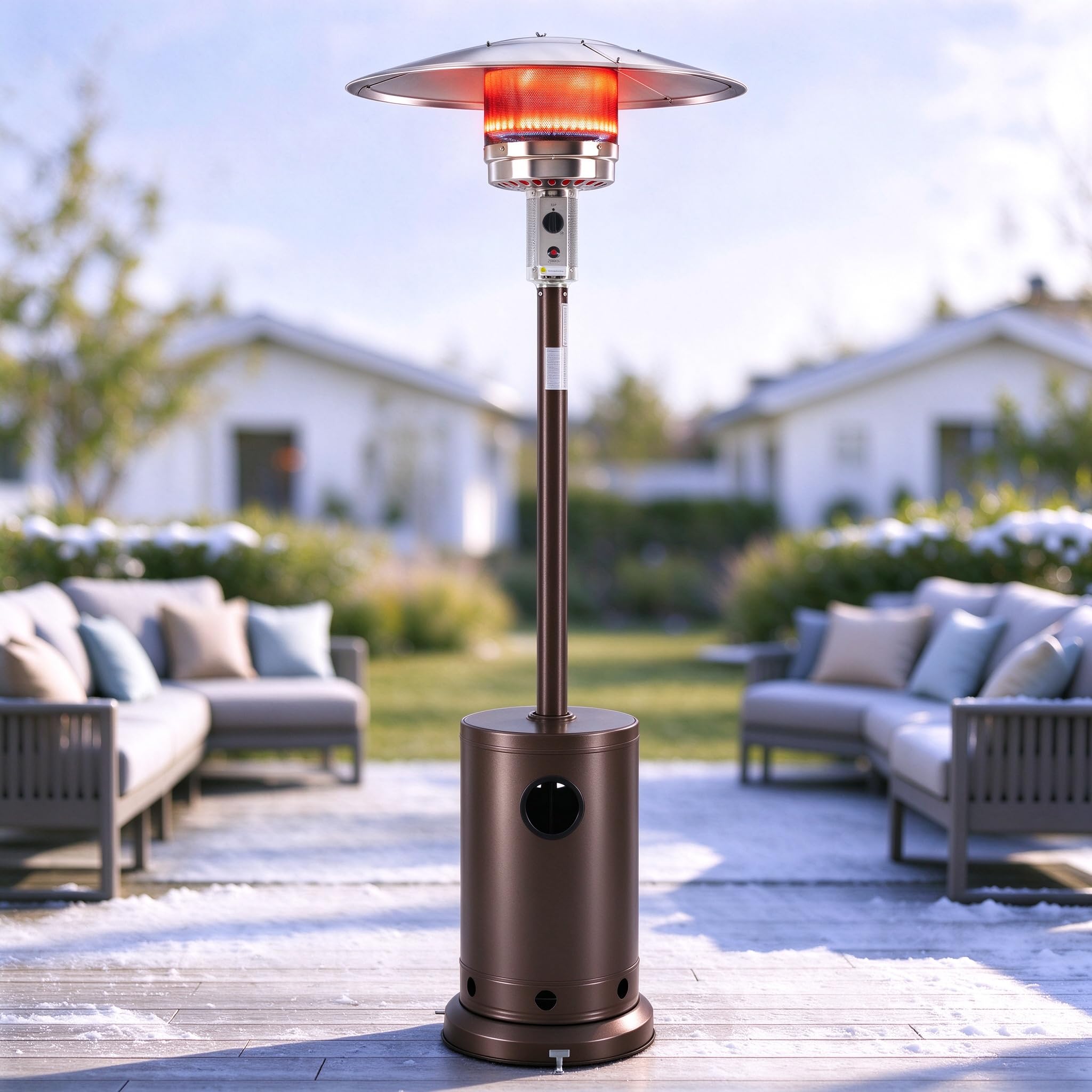 Sweetcrispy 48,000 BTU Patio Heaters for Outdoor Use with Wheels | Outdoor Heate