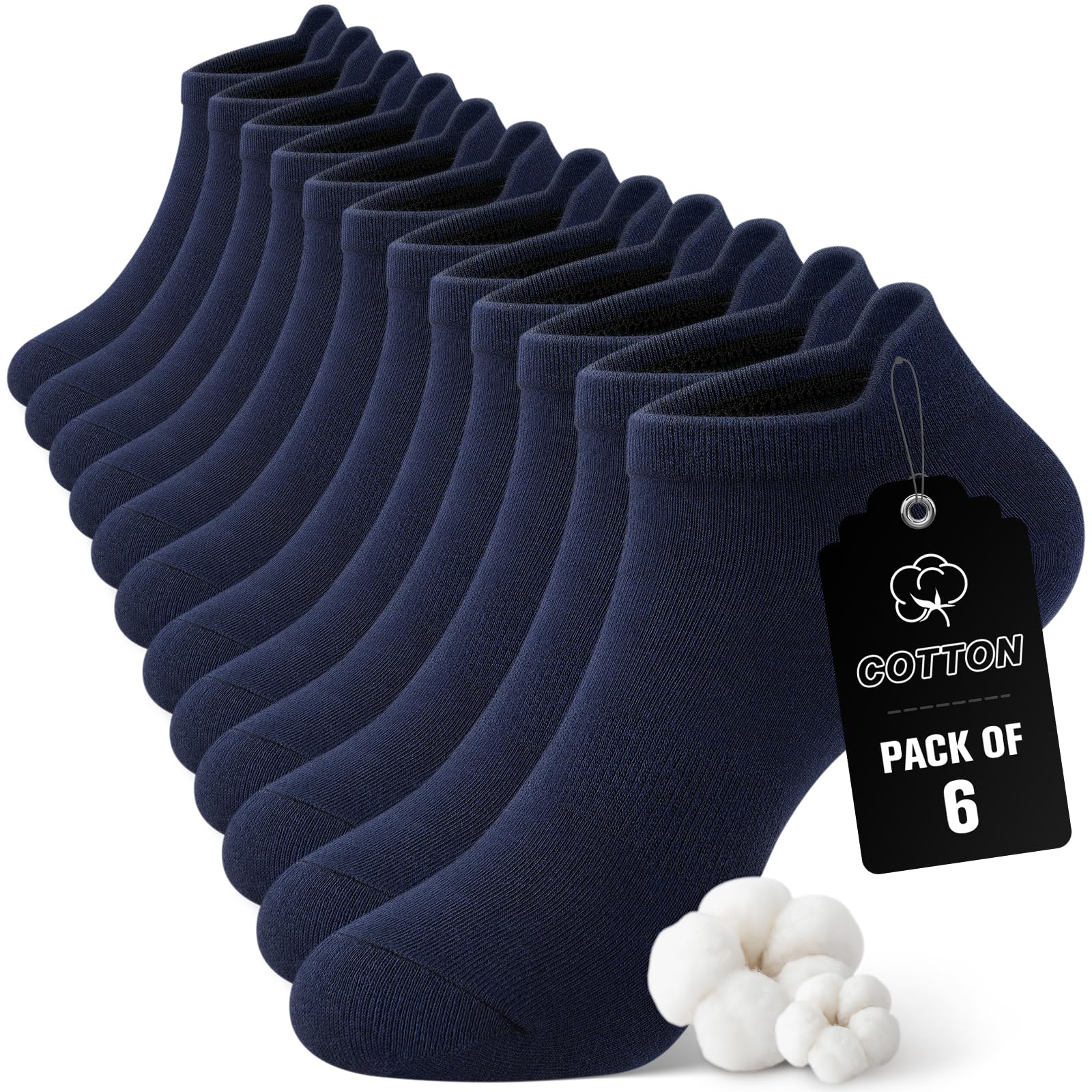 SIMIYA Ankle Socks for Mens Womens 6 Pairs