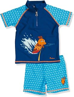Playshoes Unisex Children's UV Protection Swimming Set Two Piece Swimming Shirt Swimming Shorts Swimwear (Pack of 1)