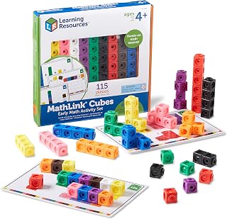 Learning Resources MathLink Cubes Early Math Activity Set | Elementary Math Manipulatives, Counting Blocks for Kids, Preschool Learning Activities, Teacher Manipulatives for Classroom