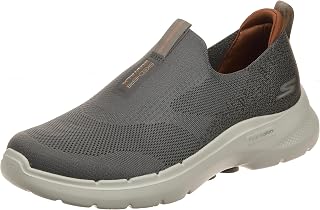 Skechers Men's Gowalk 6-Stretch Fit Slip-On Athletic Performance Walking Shoe, Taupe, 9