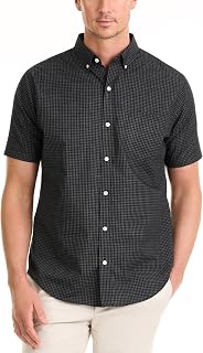 Van Heusen Men's Wrinkle Free Short Sleeve Button Down Check Shirt