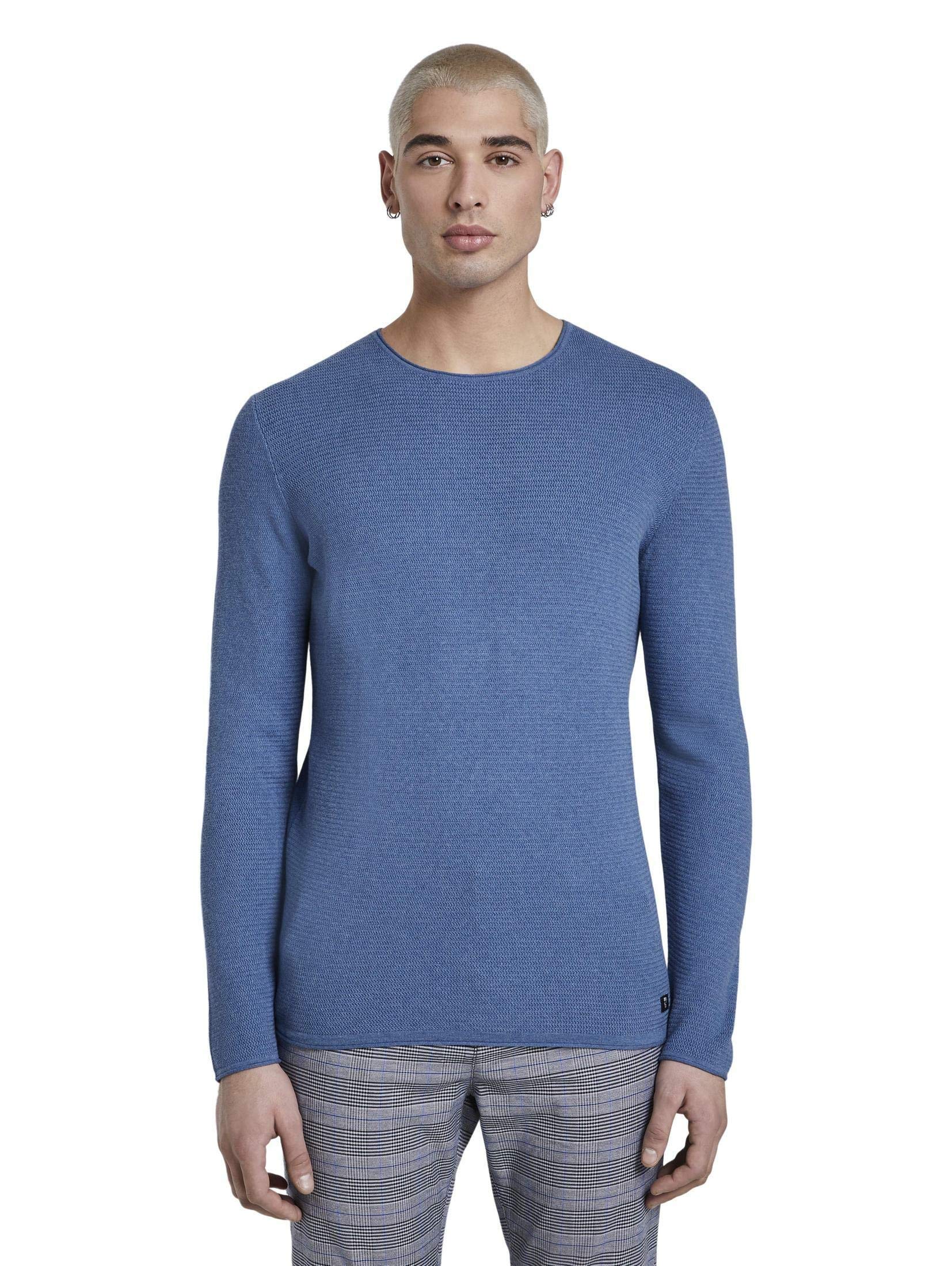 TOM TAILOR Denim Men Knitted Sweater with Structure