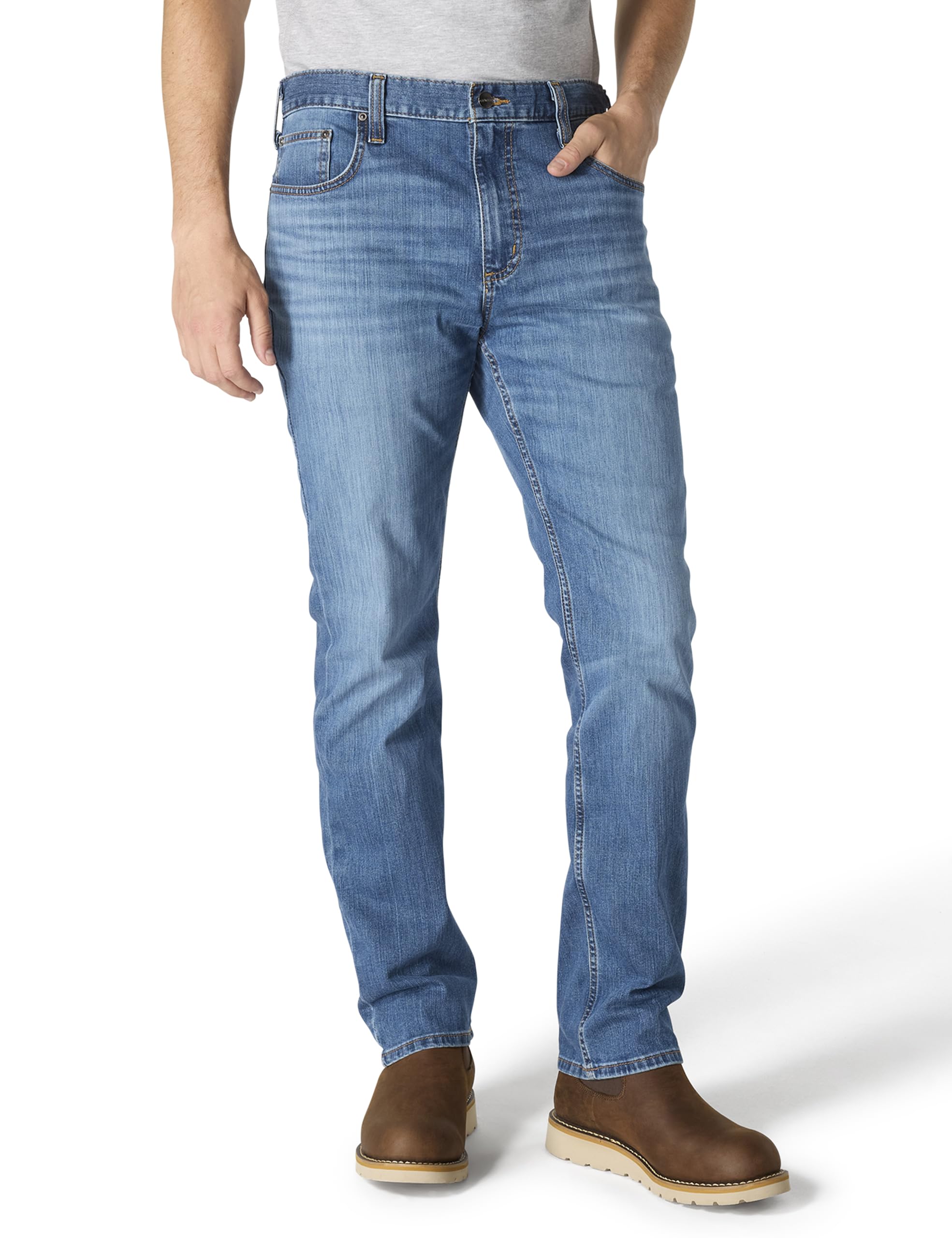 Carhartt, Men's 5-Pocket Tapered Leg Straight Fit Jeans with Rugged Flex Technol