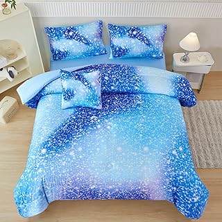 PERFEMET Blue Twin Comforter Set for Girls
