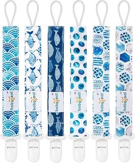 Babygoal Neutral Plastic Pacifier Clips,6pcs Chair Toys Straps Stroller Accessories Toddler Bottle Straps Car Seat Toys Baby Travel Essential Baby Toy Clips 6PS12-ca