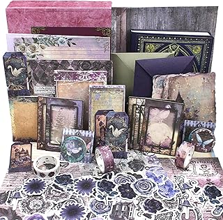 Diuhofart Ultimate Vintage Scrapbook Supplies & Junk Journal Kit - A6 Retro Notebook, Aesthetic Stationery Supplies, Craft Gift Set for Women, Perfect for Journaling & Scrapbooking