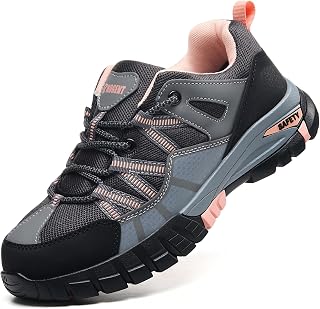 Hogent Steel Toe Shoes for Men Women, Comfortable Wide Non Slip Work Shoes