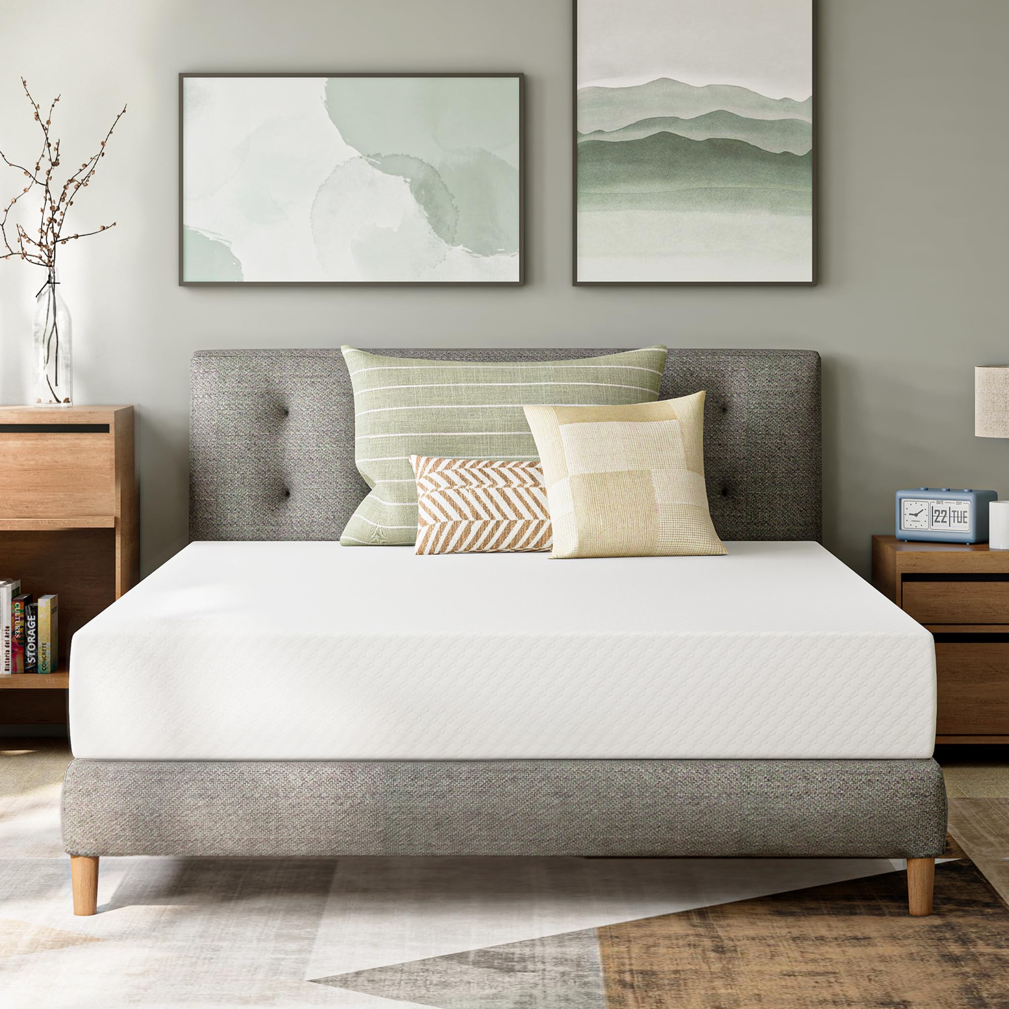 GAESTE Full Size 8 Inch Cooling Gel Memory Foam Mattress, Medium Feel | Pressure