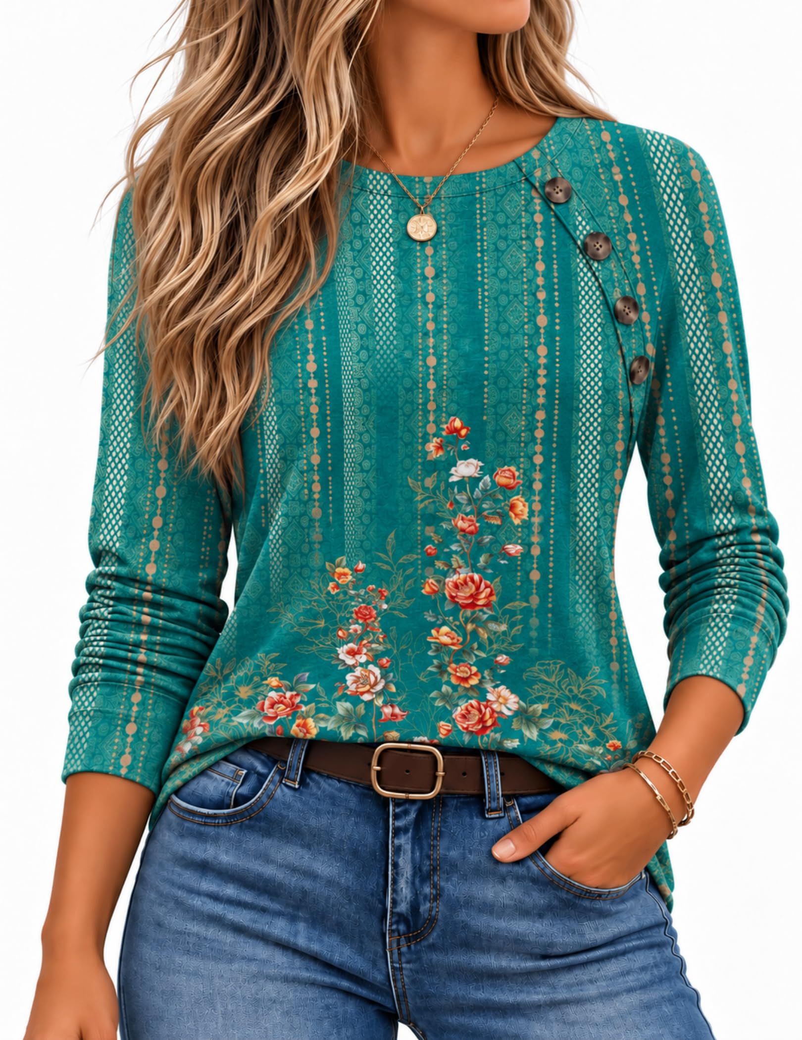 Zeagoo Women Casual Long Sleeve Shirts Autumn Fashion Sweaters Winter Clothes Dr