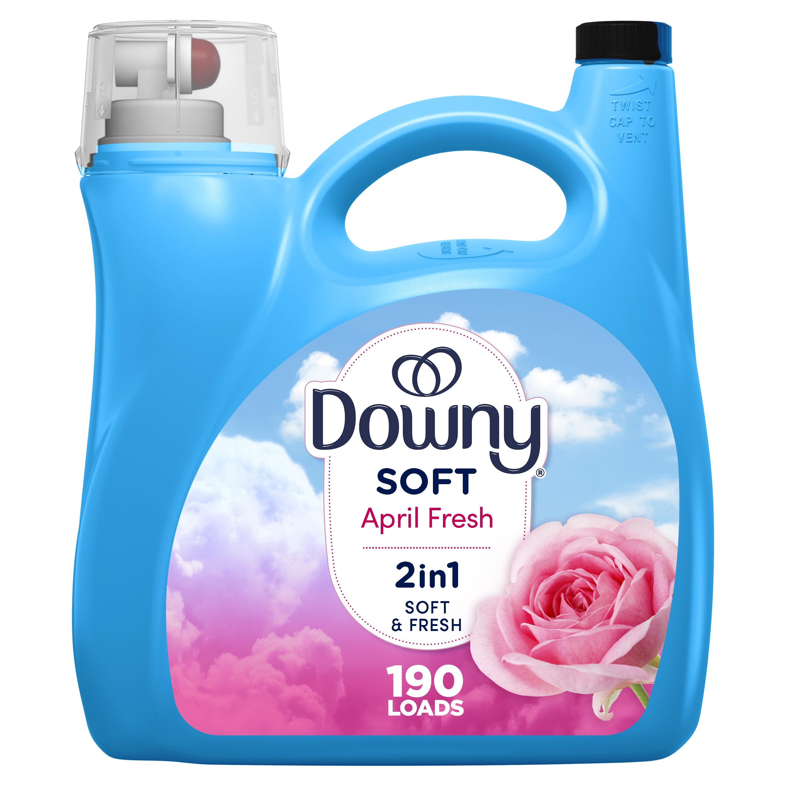 Downy Soft, 2 in 1 Soft and Fresh Liquid Fabric Softener, April Fresh, Fabric Co