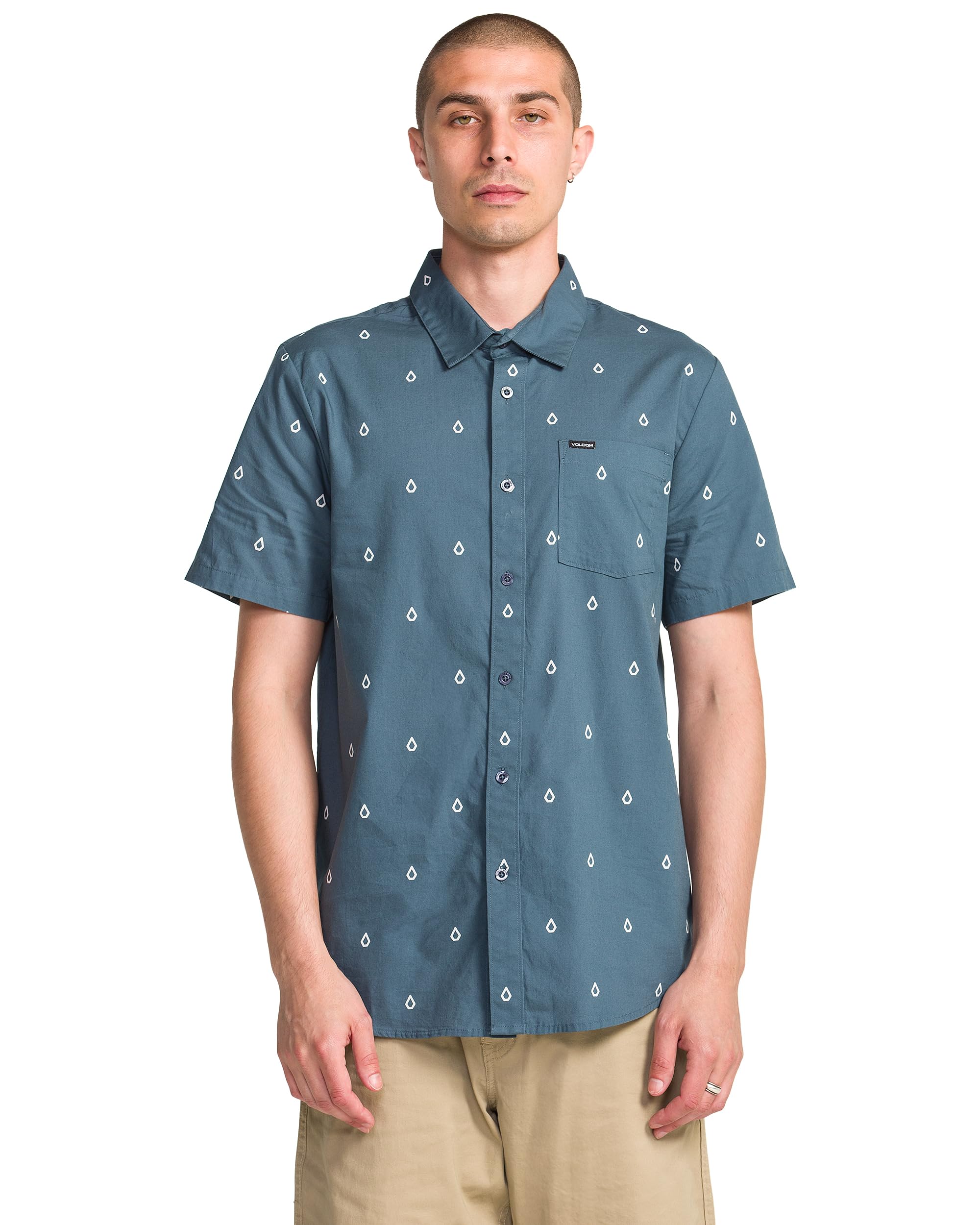 Volcom Patterson Short Sleeve Button Down Woven Shirt Patterson Men's Short Slee