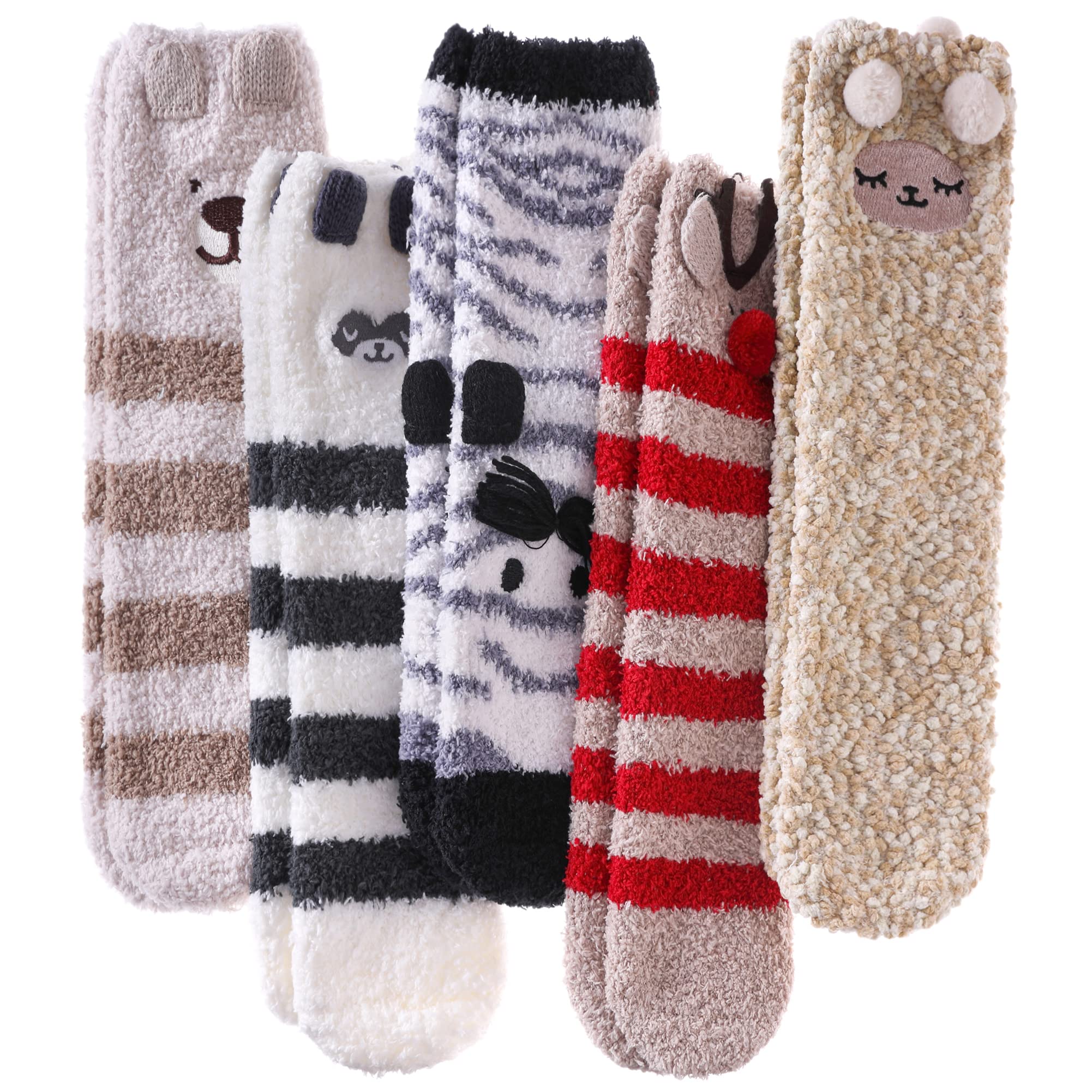 LINEMIN Chaussettes duveteuses pour femme - Hiver - Chaudes - En microfibre - Do