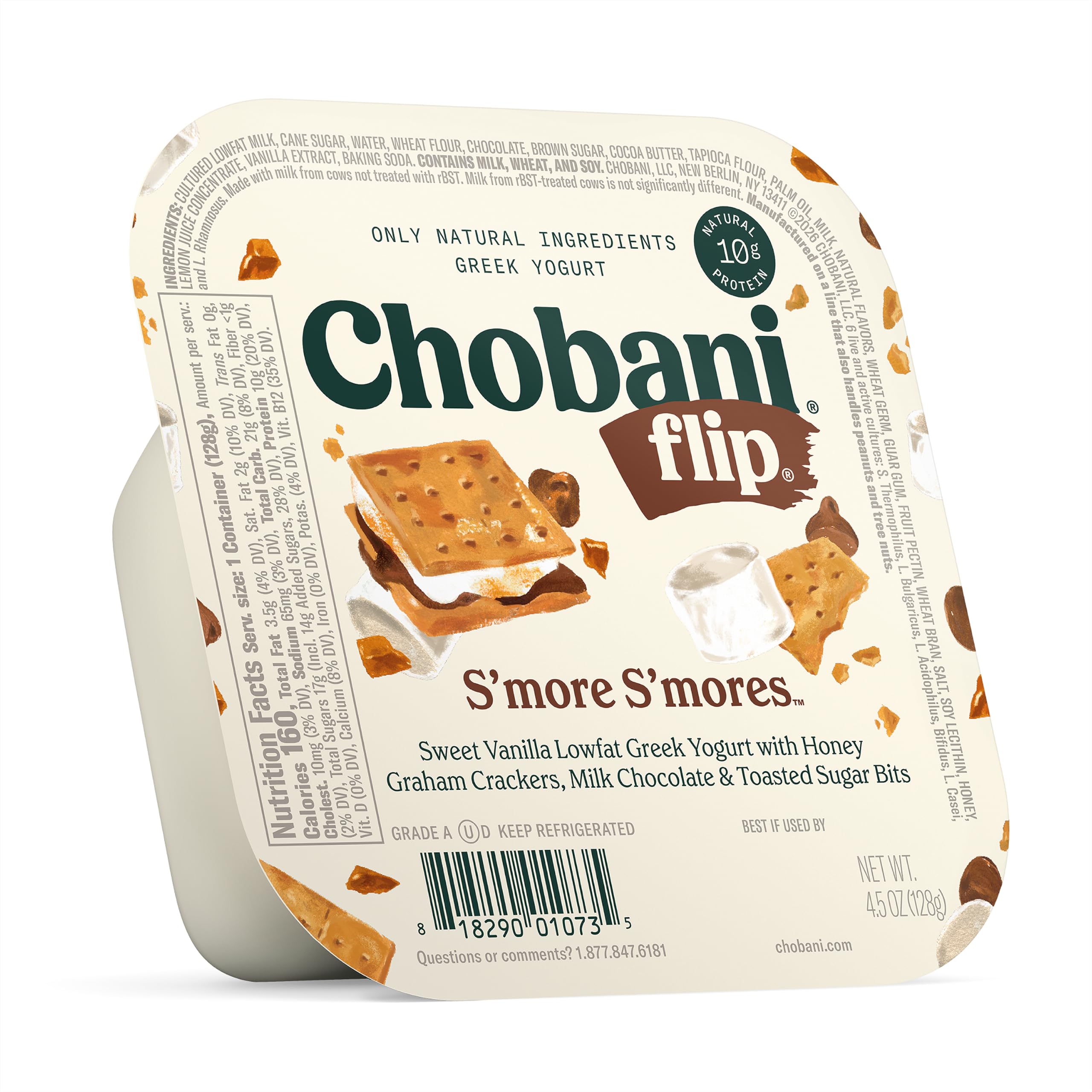 Chobani® Flip® Low-Fat Greek Yogurt Chocolate S'more S'mores 4.5oz