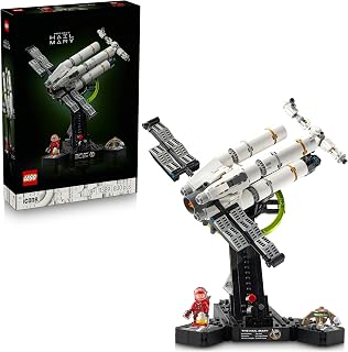 LEGO Icons Project Hail Mary 11389 | Set for Adults, Miniature Spaceship Model Kit, Ryland Grace Minifigure & Rocky Figure, DIY Room Decor, Gift Idea, 830 Pieces