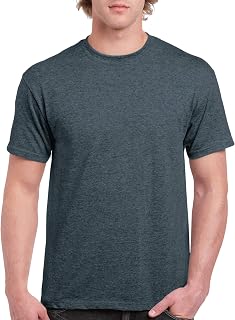 Gildan Men's Ultra Cotton Crew Neck Short Sleeved T Shirt Top Classic Item Men's