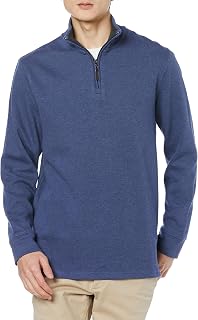 Amazon Essentials Men's French Rib Sweater, Quarter Zip