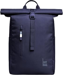 GOT BAG Rolltop Easy Backpack in Ocean Impact Plastic | Waterproof Backpack for 17 Inch Computers | Roll Top with 31 Litre Capacity, Shank, One Size
