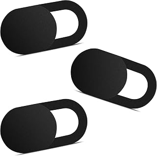 Yilador Webcam Cover 3 Pack, 0.03 inch Ultra Thin Laptop Camera Cover Slide | Camera Blocker Slider for iPhone iPad MacBook Pro Computer iMac Cell Phone PC Laptop Accessories, Great for Privacy, Black