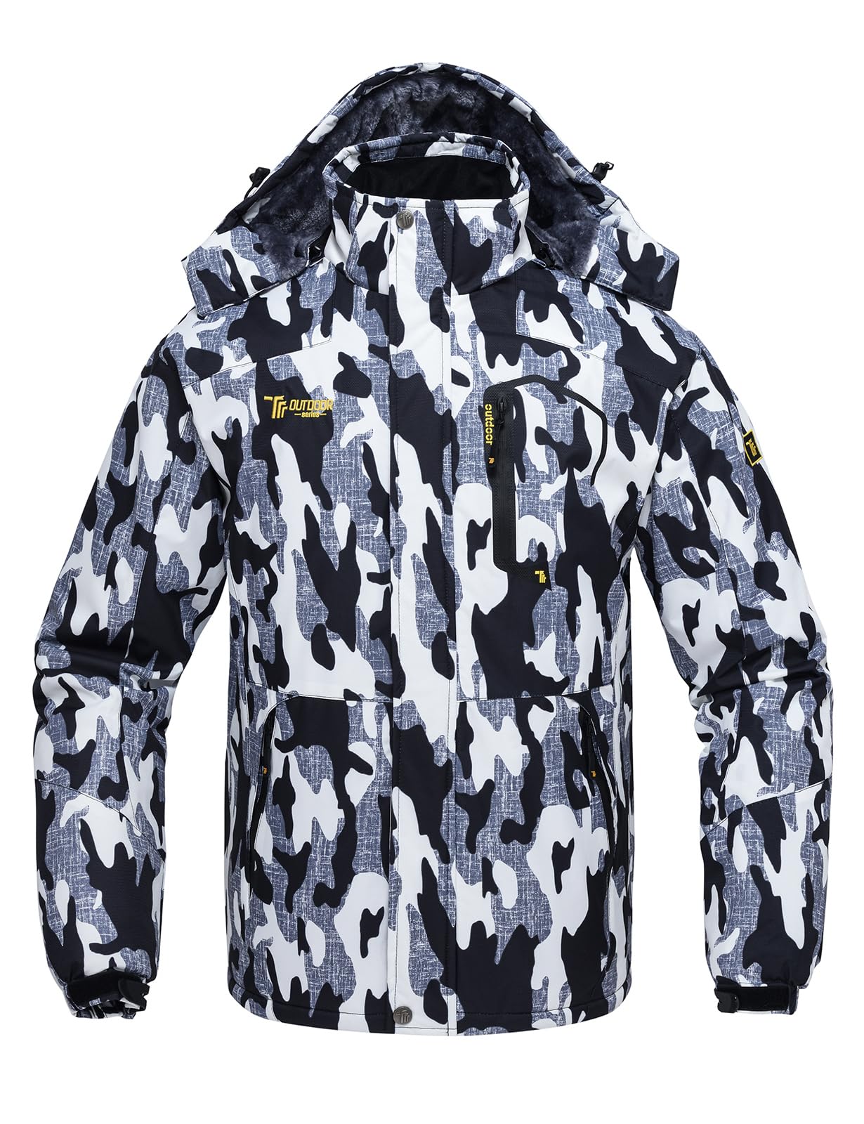 Rdruko Men's Ski Jacket Snow Jacket Waterproof Insulated Winter Coat