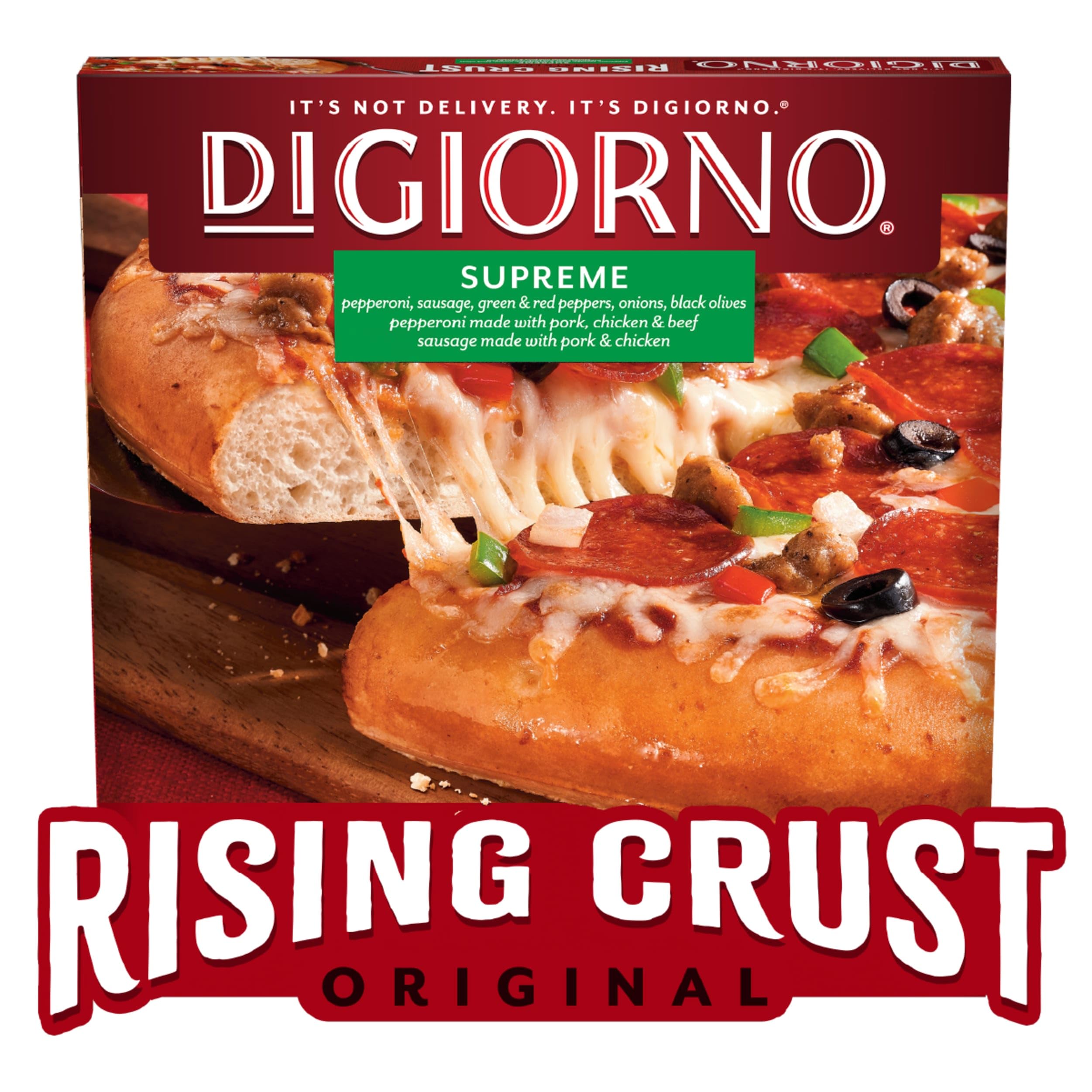 DiGiorno Supreme Rising Crust Frozen Pizza, 29.3 oz | Rising crust; supreme; eas