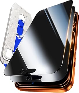 Hoerrye iPhone 17 Pro Max Tempered Glass Screen Protector, 9H+ Hardness, Protective Case [25° Anti-Spy, Easy Install, 0 Dust and Bubbles] Anti-Fingerprint, Anti-Peeping, 2 Pack