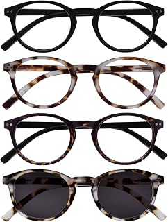 OPULIZE Zen Reading Glasses Cool Round Frame Spring Hinges Scratch Resistant Mens Womens
