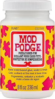 Mod Podge Puzzle Saver, Premium Matte All-in-One Glue, Sealer, and Finish, 8 fl oz, CS27589