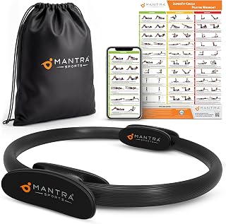MANTRA SPORTS Pilates Ring Circle, Magic Circle Pilates Ring, Inner Thigh Exercise Equipment, Fitness Rings for Women, Thigh Master Inner Thigh Exerciser, Yoga Ring Pilates Equipment for Home Workouts