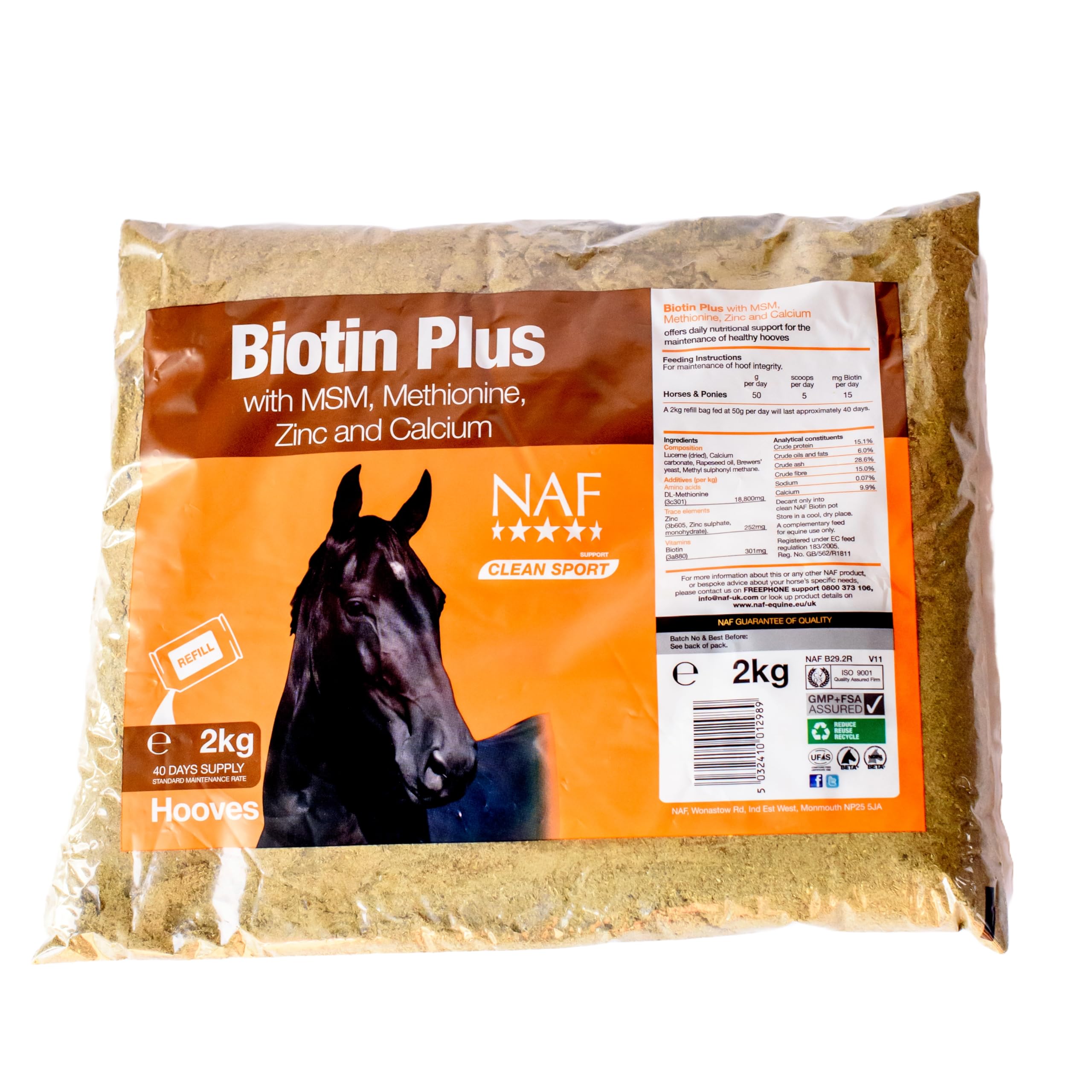 NAF Biotin Plus Refill – High Strength Hoof Supplement for Horses – Supports Hea